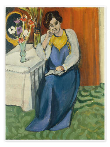 Plakat Reading Lady in Blue, 1919