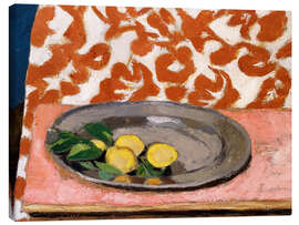 Lærredsbillede Lemons on a pewter plate, 1926