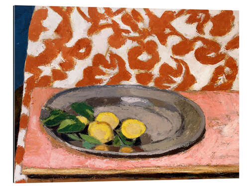 Stampa su plexi-alluminio Lemons on a pewter plate, 1926