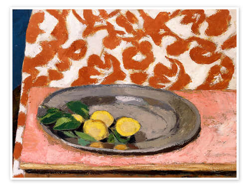 Plakat Lemons on a pewter plate, 1926