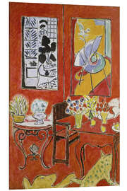 Tableau en PVC Le grand intérieur rouge, 1948 II
