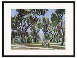 Gerahmter Kunstdruck Maler im Olivenhain, 1922 - Henri Matisse