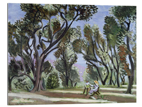 Stampa su plexi-alluminio Painter in the Olive Grove, 1922