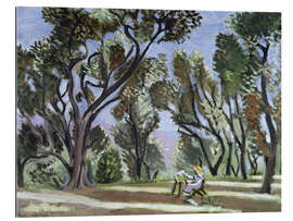Stampa su plexi-alluminio Painter in the Olive Grove, 1922