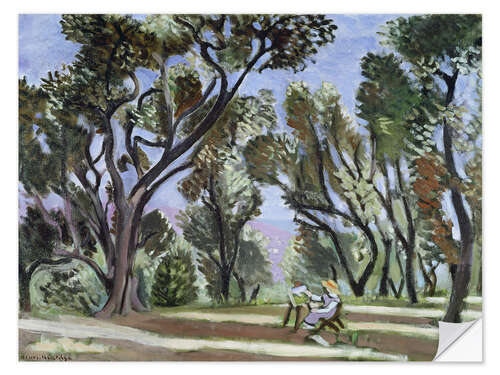 Sticker mural Le Peintre dans un bois d' oliviers, 1922