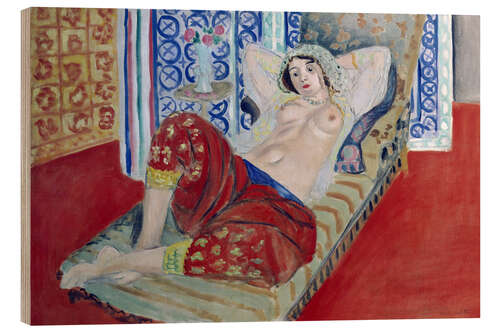 Tableau en bois Odalisque au pantalon rouge, 1921 II