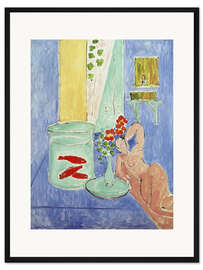 Gerahmter Kunstdruck Goldfische und Skulptur, 1911 II