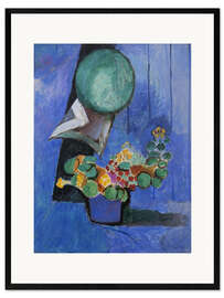 Gerahmter Kunstdruck Fleurs et Ceramique