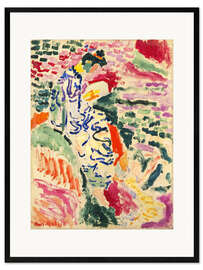 Impression artistique encadrée Femme japonaise: femme sur le rivage, 1905