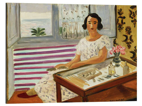 Aluminiumsbilde Woman at the dressing table, 1924