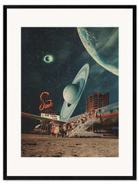 Gerahmter Kunstdruck A postcard from Year 2348