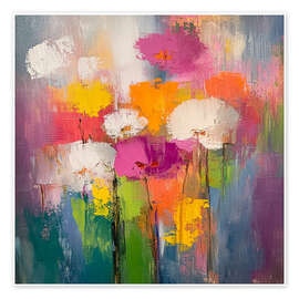 Veggbilde Colour me with flowers - DejaReve