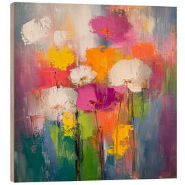 Cuadro de madera Colour me with flowers - DejaReve