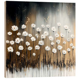 Wood print White dancers