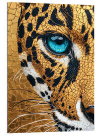 Tableau en plexi-alu Golden Jaguar