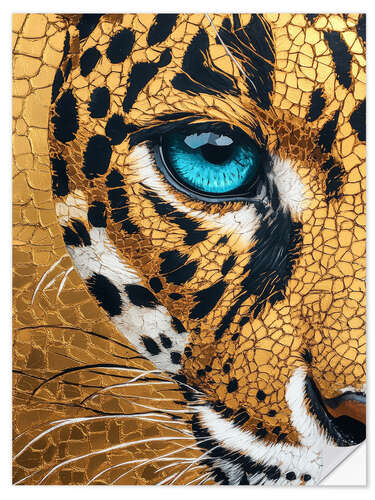 Selvklebende plakat Golden Jaguar