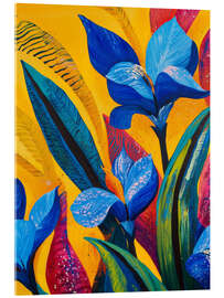 Acrylic print Vibrant Blue Irises - DejaReve