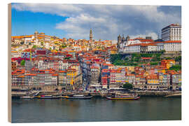 Obraz na drewnie Ribeira Pier, Porto, Portugal - HADYPHOTO