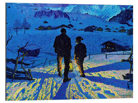 Aluminium print Returning home at night, Adelboden, 1913