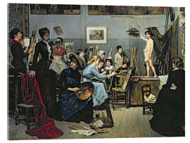 Acrylglasbild Künstlerinnen im Atelier