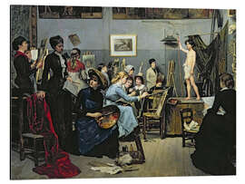 Alubild Künstlerinnen im Atelier