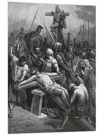 Hartschaumbild Kreuzigung Jesu - Gustave Doré