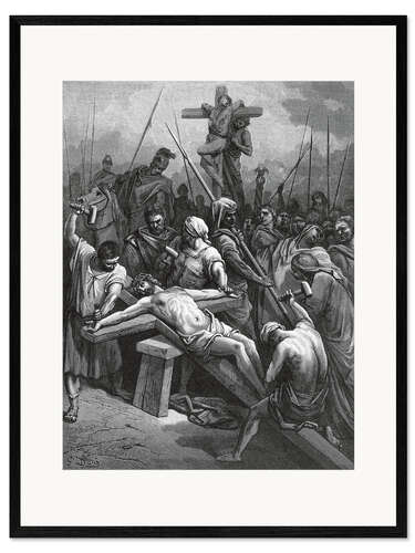 Impresión de arte enmarcada Crucifixion of Jesus