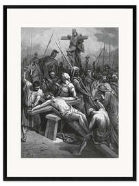 Impresión de arte enmarcada Crucifixion of Jesus - Gustave Doré