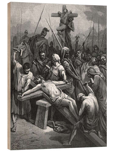 Quadro de madeira Crucifixion of Jesus