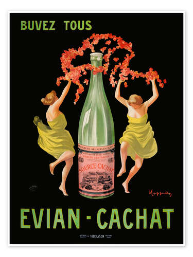 Poster Buvez Tous Evian Cachat