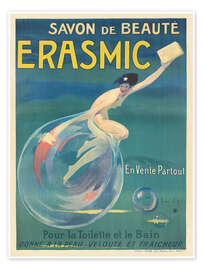 Wandbild Schönheitsseife Erasmic - Jean d'Ylen - Vintage Advertising Collection