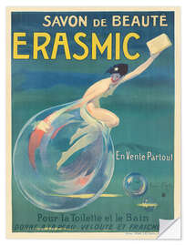 Vinilo para la pared Beauty soap Erasmic - Jean d'Ylen - Vintage Advertising Collection