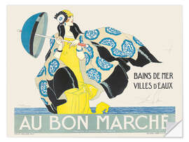 Vinilo para la pared Au Bon Marché - René Vincent - Vintage Advertising Collection