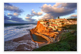 Poster Sonnenuntergang Azenhos do Mar Portugal - Achim Thomae