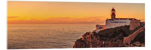 Quadro em acrílico Sonnenuntergang, Cabo Sao Vicente, Sagres, Portugal