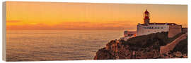 Obraz na drewnie Sonnenuntergang, Cabo Sao Vicente, Sagres, Portugal