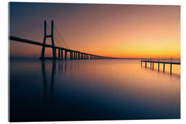 Acrylic print Sunrise over the Ponte Vasco da Gama, Lisbon - Achim Thomae