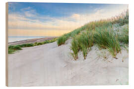 Holzbild Blick über den Ostseestrand - Moqui, Daniela Beyer