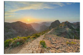 Alubild Auf dem Pico do Arieiro auf Madeira bei Sonnenuntergang