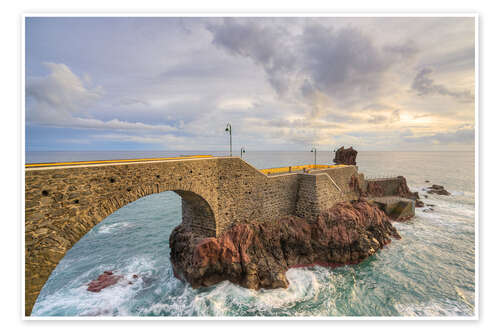 Poster Ponta do Sol am Abend, Madeira