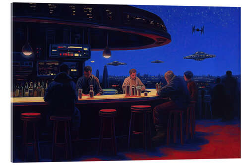 Tableau en verre acrylique Futuristic Bar