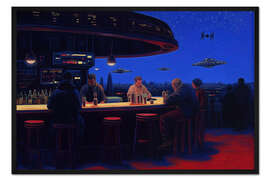 Gerahmter Kunstdruck Futuristische Bar
