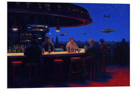 Hartschaumbild Futuristische Bar