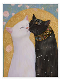 Poster Klimt Katzenkuss