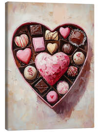 Canvastavla Valentines Day Heart Shaped Chocolate Box - TAlex