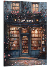 Magnettafel Vintage-Antiquariatsbuchhandlung