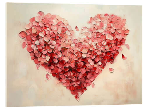 Akrylglastavla Valentines Day Red Hearts I