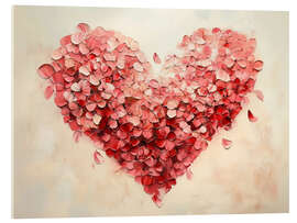 Cuadro de metacrilato Valentines Day Red Hearts I