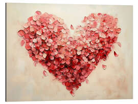 Tableau en aluminium Valentines Day Red Hearts I - TAlex