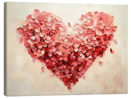 Stampa su tela Valentines Day Red Hearts I - TAlex